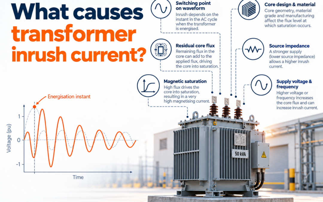 Transformer Inrush Current: Causes, Assessment & Design